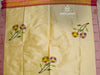 Butter yellow paithini silk with muniya border and floral motifs