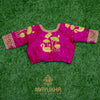 Embroidary Paithani Pink with bird Blouse