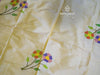 Ivory silk paithini blouse with floral motifs
