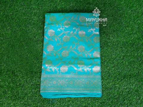 Powder blue banarasi with blouse