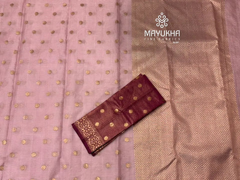 Silver and golden buti golden weaving border