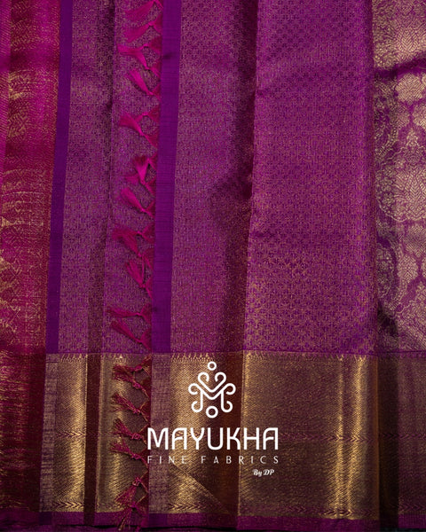 2 Gram 24k Pure Gold Body Kanchipuram Silk Saree
