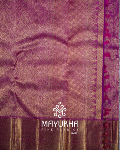 2 Gram 24k Pure Gold Body Kanchipuram Silk Saree