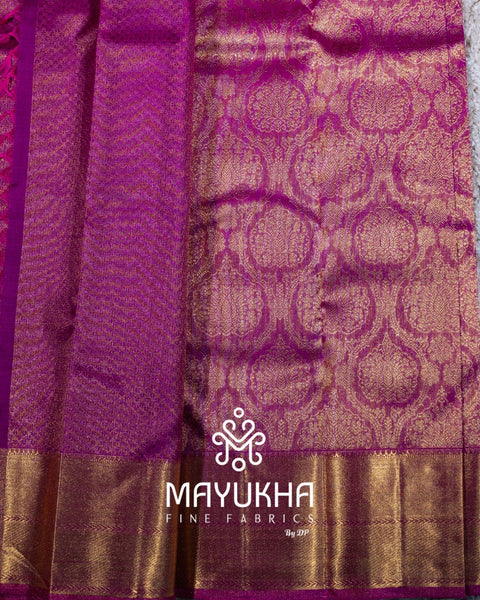 2 Gram 24k Pure Gold Body Kanchipuram Silk Saree