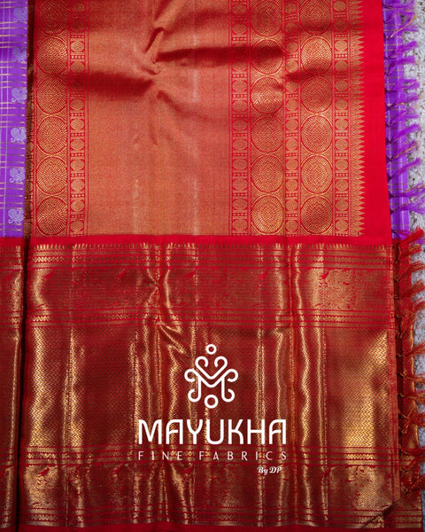 2 Gram 24K Pure Gold Zari Kanchipuram Saree