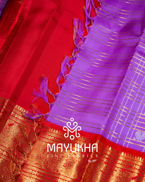 2 Gram 24K Pure Gold Zari Kanchipuram Saree