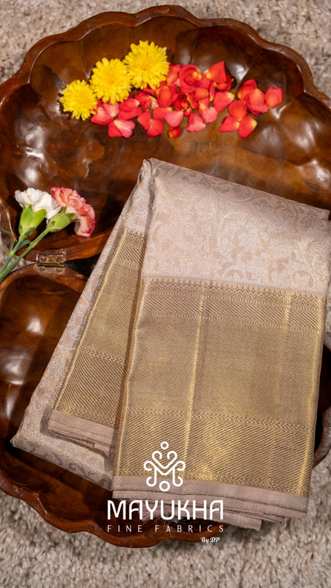 Kanchipuram Silk Saree – Pure 4G Gold Zari Jacquard