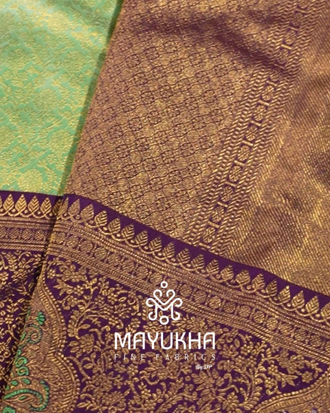Kancheepuram Silk Saree with Meena Work
