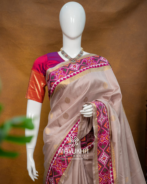 3G Kanchipuram Silk Saree with Double Ikkat Patan Patola Border