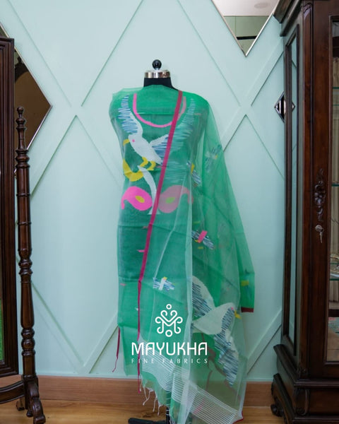 Jamdhani Suit	Green Floral