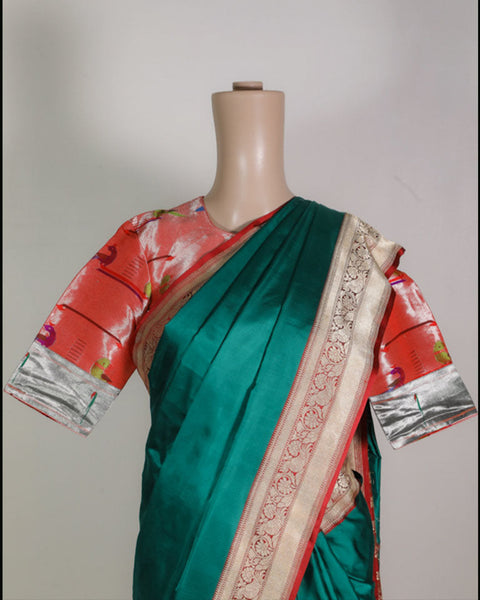 BANARASI SILK – GREEN Mayukhafabs