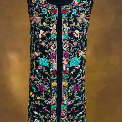 Black Floral with Bird Parsigara Suit Mayukhafabs