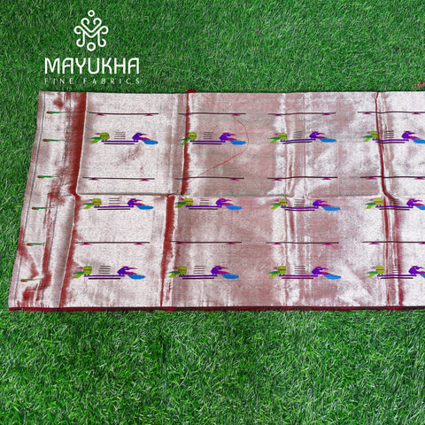 Brown with Duck Paithini Blouse Mayukhafabs