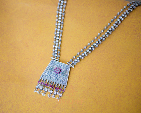 Designer Silver Necklace - 116 Grams Mayukhafabs