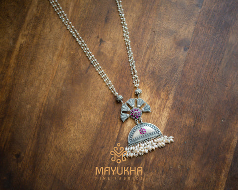Designer Silver Necklace - 60 Grams Mayukhafabs