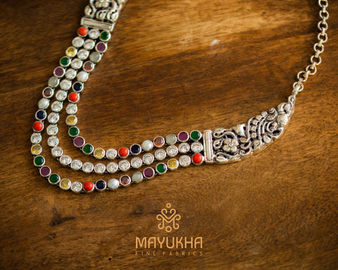Designer Silver Necklace - 70 Grams Mayukhafabs