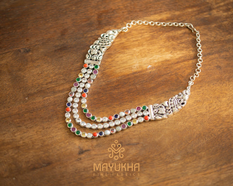 Designer Silver Necklace - 70 Grams Mayukhafabs