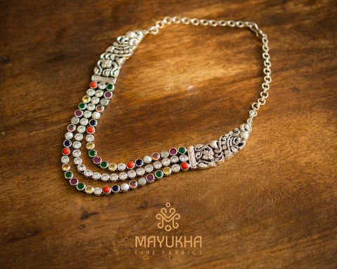 Designer Silver Necklace - 70 Grams Mayukhafabs