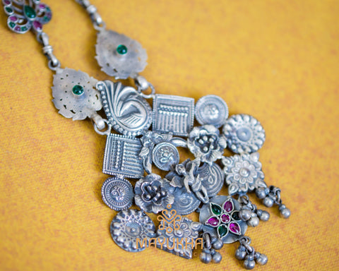 Designer Silver Necklace - 96 Grams Mayukhafabs