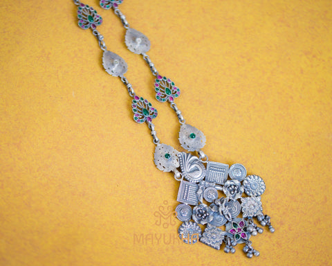 Designer Silver Necklace - 96 Grams Mayukhafabs