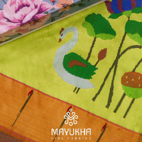 Duck - Yellow Paithani blouse Mayukhafabs