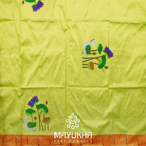 Duck - Yellow Paithani blouse Mayukhafabs
