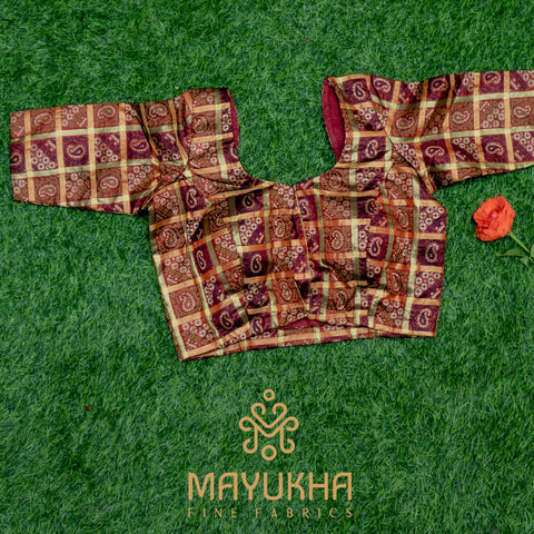 Patoula Banarsi Brown Color Readymade Blouse