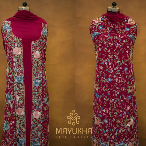 Meroon Parsi Garga Suit Mayukhafabs