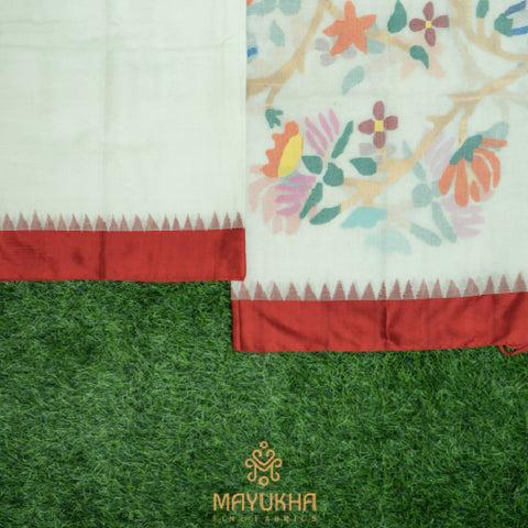 Off white floral Jamdhani suit Mayukhafabs