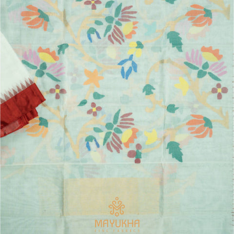 Off white floral Jamdhani suit Mayukhafabs