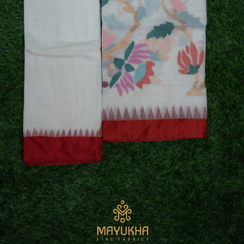 Off white floral Jamdhani suit Mayukhafabs