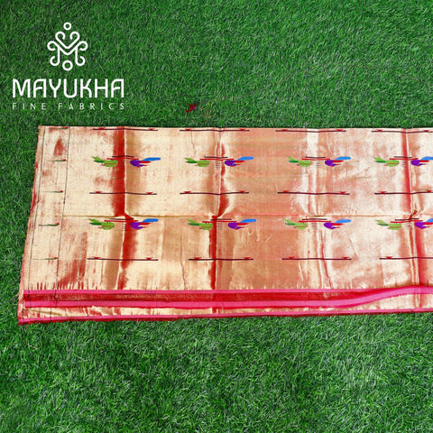 Orange with Colour Full Duck Paithini Blouse Mayukhafabs