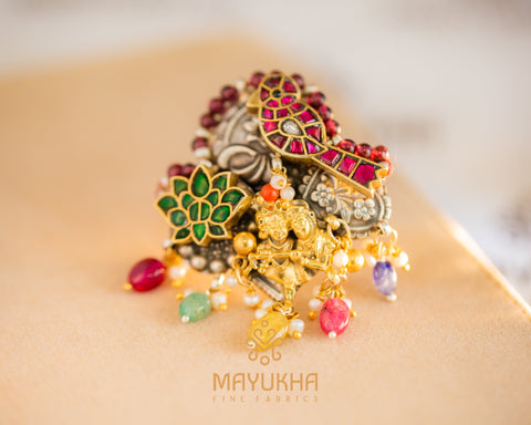 Radha Krishna Silver Designer Ring Mayukhafabs