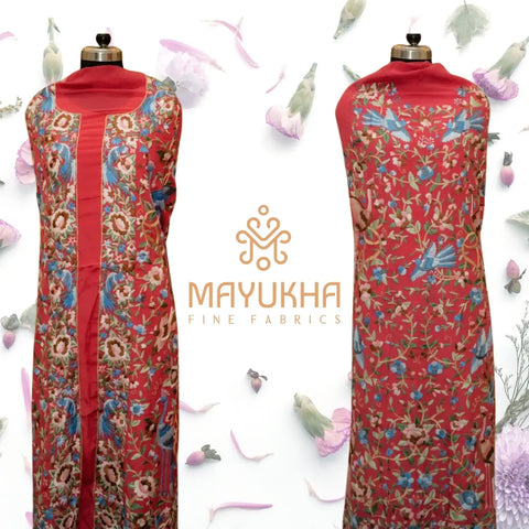 Red Parsi Garga Suit Mayukhafabs