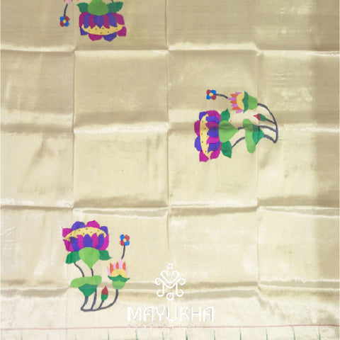 Sandal - Lotus Paithani blouse Mayukhafabs