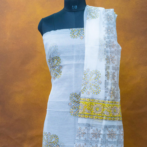 Soft Kota - White Floral - Soft Kota Mayukhafabs