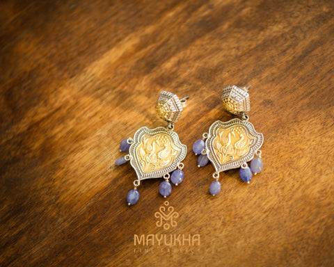 Traditional Style Pure Silver Earrings - 24 Grams Mayukhafabs