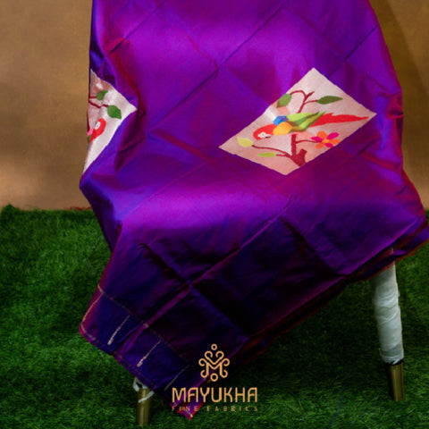 Violet - Parrot Paithani blouse Mayukhafabs