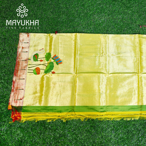 Yellow with Flowers Paithini Blouse Mayukhafabs